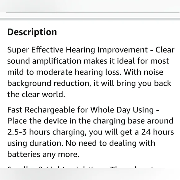 iBstone Rechargable Hearing Amplifier, almost NWT - Picture 7 of 11